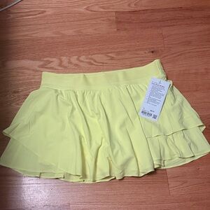 Lululemon Yellow Tennis Skirt NWT